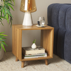 Safavieh Yona Open Shelf Accent Table - Versatile Compact Design For Living Rooms, Bedrooms, Or Entryways Brown Oak ACC5739A