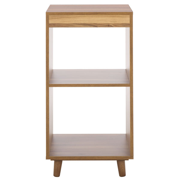 Safavieh Yona Vertical 2-Shelf Accent Table - Stylish Storage Solution For Small Spaces And Modern Decor Brown Oak ACC5740A