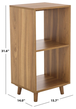 Safavieh Yona Vertical 2-Shelf Accent Table - Stylish Storage Solution For Small Spaces And Modern Decor Brown Oak ACC5740A