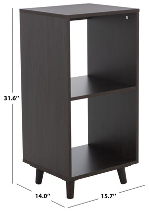 Safavieh Yona Vertical 2-Shelf Accent Table - Stylish Storage Solution For Small Spaces And Modern Decor Black ACC5740B