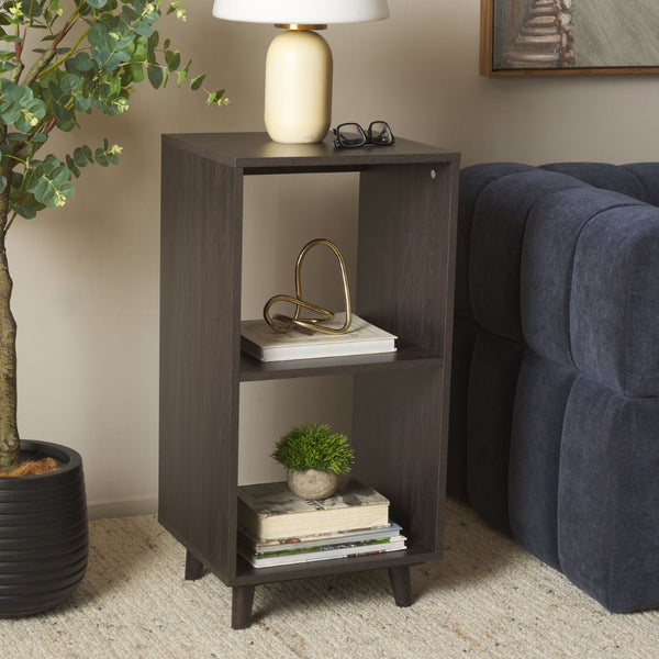Safavieh Yona Vertical 2-Shelf Accent Table - Stylish Storage Solution For Small Spaces And Modern Decor Black ACC5740B