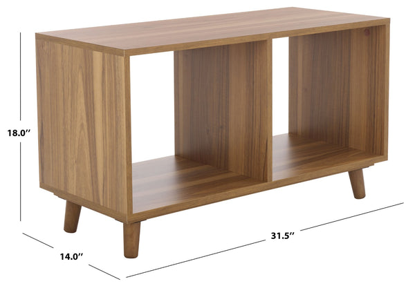 Safavieh Yona Horizontal 2-Shelf Accent Table For Stylish Storage And Display In Any Room Of Your Home Brown Oak ACC5741A