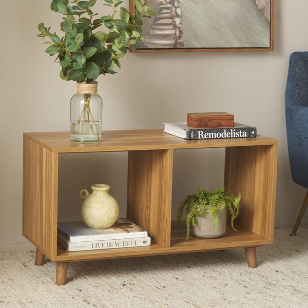 Safavieh Yona Horizontal 2-Shelf Accent Table For Stylish Storage And Display In Any Room Of Your Home Brown Oak ACC5741A