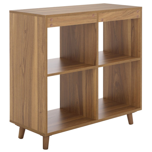 Safavieh Yona 4-Shelf Open Accent Table - Stylish Storage Solution For Any Room, Perfect For Decor & Essentials Brown Oak ACC5742A