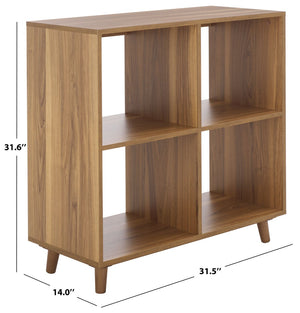 Safavieh Yona 4-Shelf Open Accent Table - Stylish Storage Solution For Any Room, Perfect For Decor & Essentials Brown Oak ACC5742A