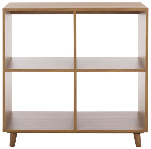 Safavieh Yona 4-Shelf Open Accent Table - Stylish Storage Solution For Any Room, Perfect For Decor & Essentials Brown Oak ACC5742A