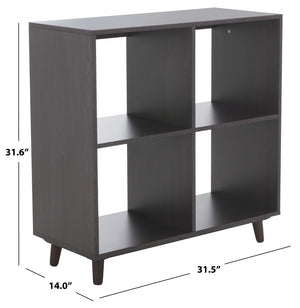 Safavieh Yona 4-Shelf Open Accent Table - Stylish Storage Solution For Any Room, Perfect For Decor & Essentials Black ACC5742B