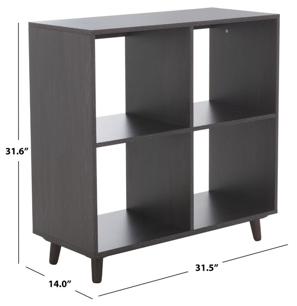 Safavieh Yona 4-Shelf Open Accent Table - Stylish Storage Solution For Any Room, Perfect For Decor & Essentials Black ACC5742B