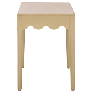 Neha Accent Table With Solid Wood Frame And Veneer Top, Compact Timeless Side Table For Living Rooms