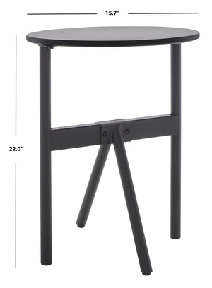 Safavieh Gio Modern Accent Table - Sleek Black Mahogany Design For Small Spaces, Minimalist Geometry & Style ACC5800A