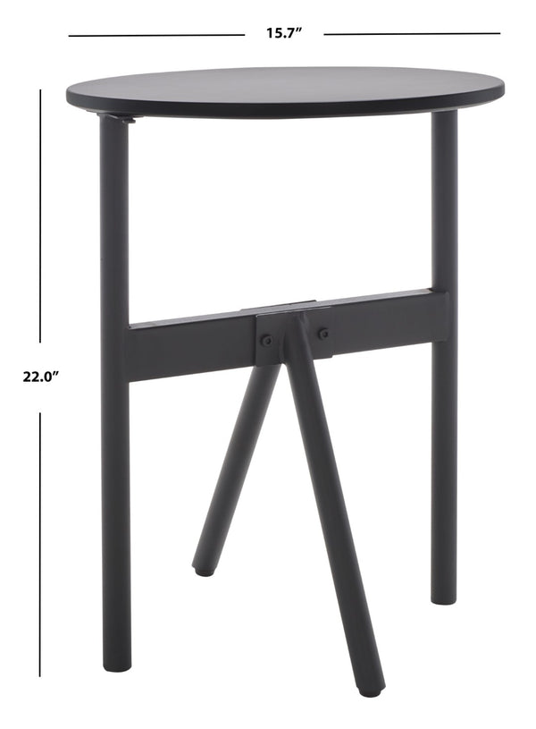 Safavieh Gio Modern Accent Table - Sleek Black Mahogany Design For Small Spaces, Minimalist Geometry & Style ACC5800A