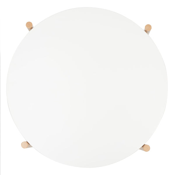Safavieh Solara Elegant Accent Table - Modern White & Natural Wood Design For Small Spaces, Versatile Use ACC5801A