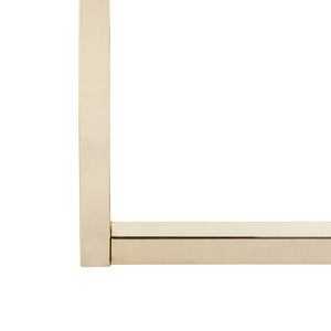 Safavieh Bethany Square End Table – Sleek Contemporary Design With Geometric Base For Modern Living Spaces White Marble Veneer/Brass Leg ACC6201A