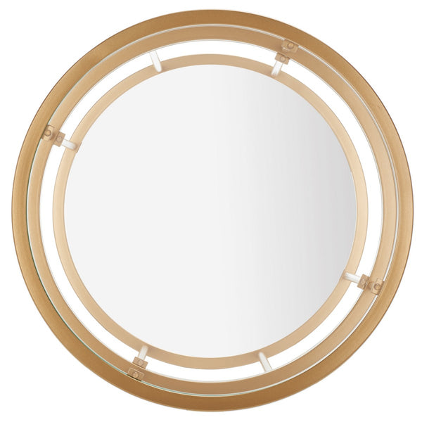 Safavieh Layta 3 Shelf Accent Table XII23 Gold/Glass Metal ACC6402A