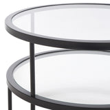 Safavieh Layta 3 Shelf Accent Table XII23 Matte Black Metal ACC6402B