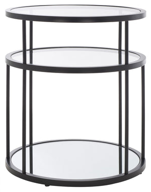 Safavieh Layta 3 Shelf Accent Table XII23 Matte Black Metal ACC6402B