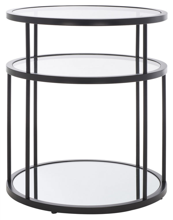 Safavieh Layta 3 Shelf Accent Table XII23 Matte Black Metal ACC6402B
