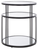 Safavieh Layta 3 Shelf Accent Table XII23 Matte Black Metal ACC6402B