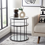 Safavieh Layta 3 Shelf Accent Table XII23 Matte Black Metal ACC6402B