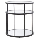 Safavieh Layta 3 Shelf Accent Table XII23 Matte Black Metal ACC6402B