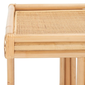 Safavieh Juri Coastal Accent Table – Bamboo-Inspired Rattan Design, Lightweight & Ideal For Any Space ACC6501A