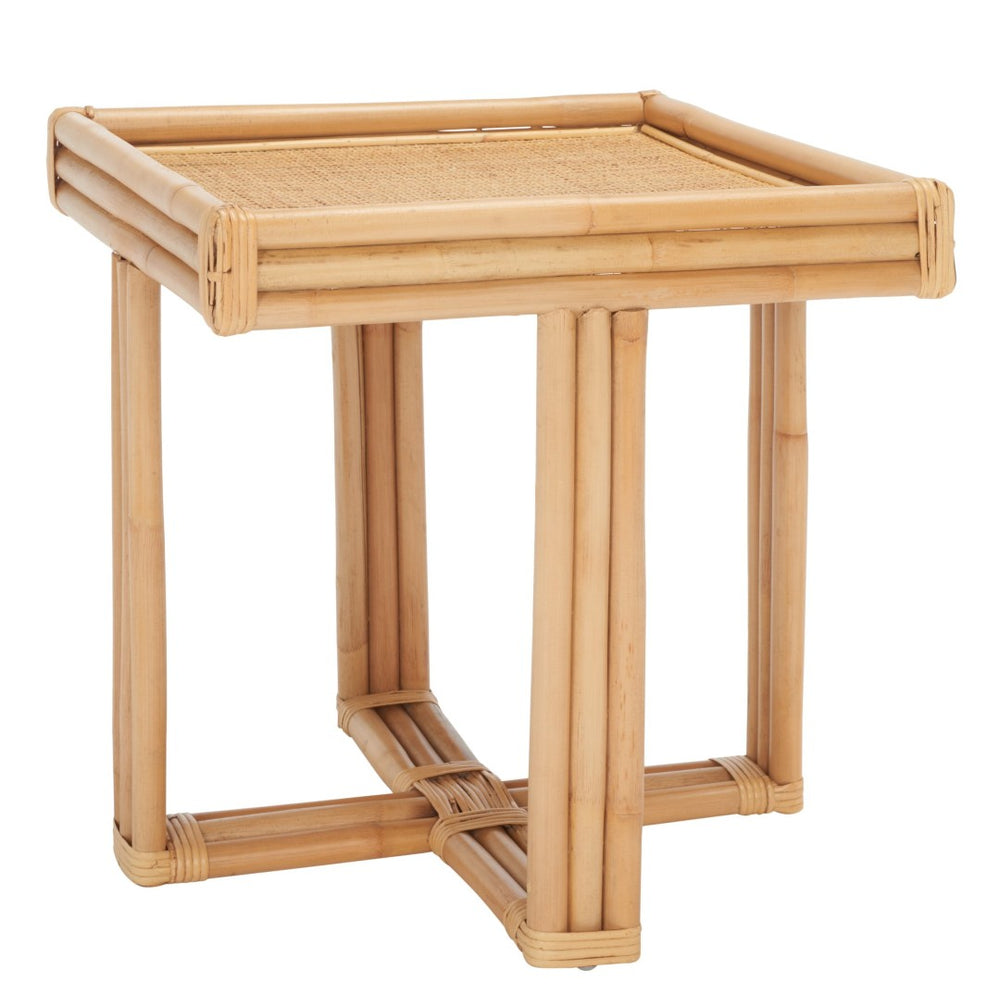 Safavieh Juri Coastal Accent Table – Bamboo-Inspired Rattan Design, Lightweight & Ideal For Any Space ACC6501A