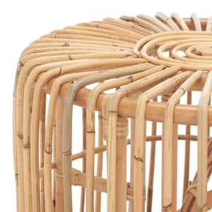 Safavieh Jabez Round Accent Table - Island-Inspired Rattan Design For Coastal And Bohemian Living Spaces Natural ACC6502A