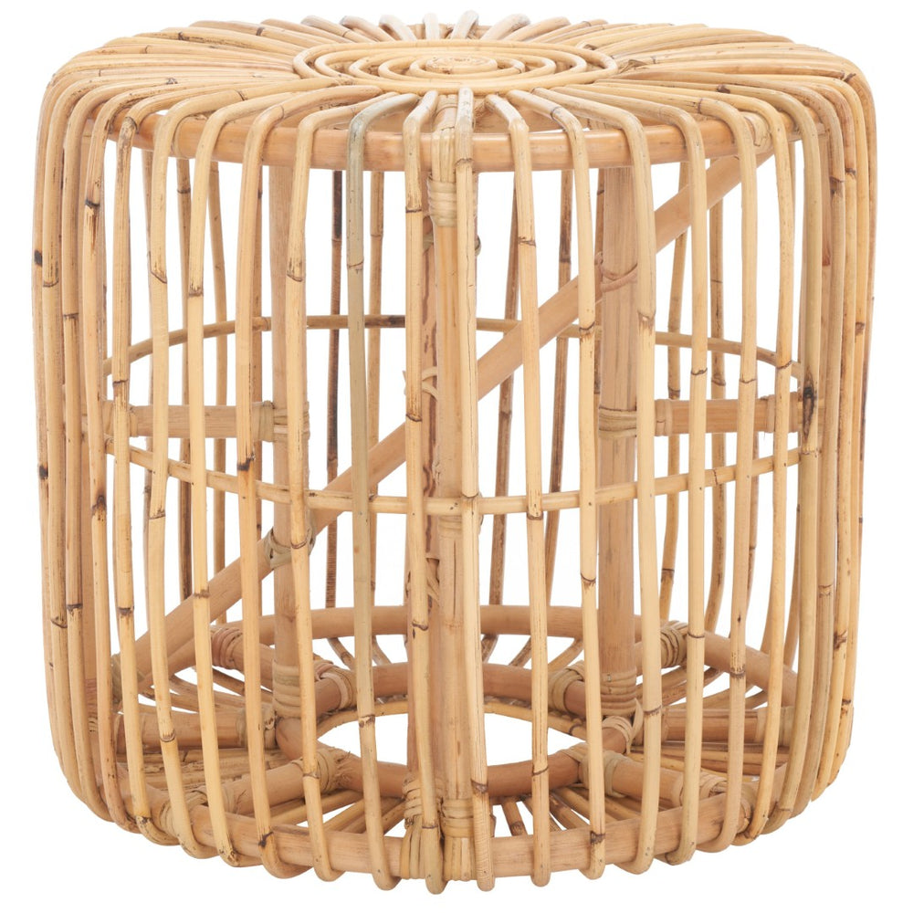Safavieh Jabez Round Accent Table - Island-Inspired Rattan Design For Coastal And Bohemian Living Spaces Natural ACC6502A
