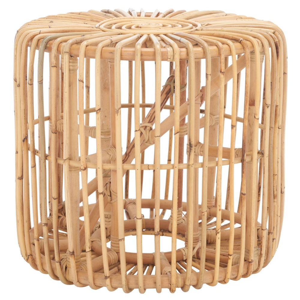 Safavieh Jabez Round Accent Table - Island-Inspired Rattan Design For Coastal And Bohemian Living Spaces Natural ACC6502A