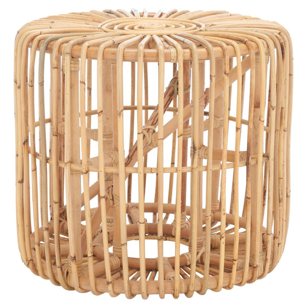 Safavieh Jabez Round Accent Table - Island-Inspired Rattan Design For Coastal And Bohemian Living Spaces Natural ACC6502A