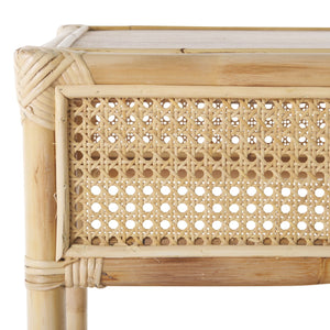 Safavieh Arvid Square Accent Table - Rustic Natural Wood & Rattan Design For Stylish Living Room Décor Natural Wood And Rattan Acc6506a