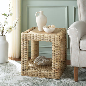 Safavieh Castriel Accent Table - Natural Leles & Mangowood Design For Stylish Home Décor & Elegance Natural ,Natural Leles,Wood Acc6507a