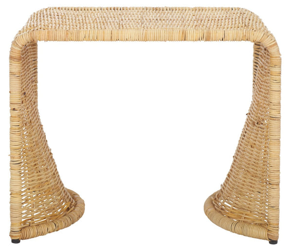 Safavieh Zendy Accent Table – Rustic Modern Design With Sturdy Metal And Rattan For Versatile Home Decor Use Light Natural ACC6508A