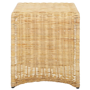 Safavieh Zendy Accent Table – Rustic Modern Design With Sturdy Metal And Rattan For Versatile Home Decor Use Light Natural ACC6508A