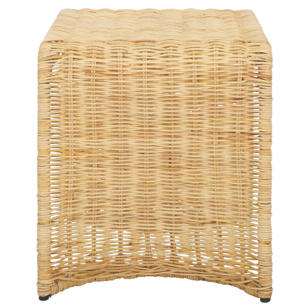 Safavieh Zendy Accent Table – Rustic Modern Design With Sturdy Metal And Rattan For Versatile Home Decor Use Light Natural ACC6508A
