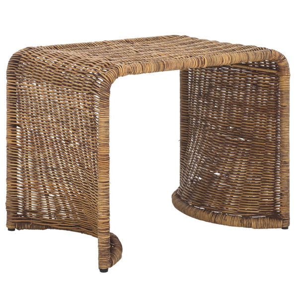 Safavieh Zendy Accent Table – Rustic Modern Design With Sturdy Metal And Rattan For Versatile Home Decor Use Honey Brown Wash ACC6508B