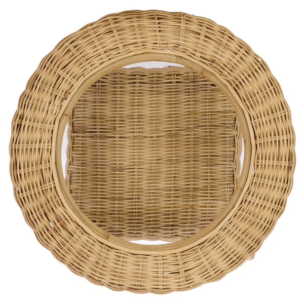 Safavieh Damary Glass Top Accent Table - Natural Rattan Base & Elegant Tempered Glass For Modern Living Spaces Natural ,Glass Rattan ,Tempered Glass 5mm Acc6509a