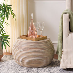 Safavieh Hilario Round Accent Table – Elegant Grey White Wash Rattan Design For Stylish Living Spaces Today! Grey White Wash Rattan Acc6511a