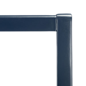 Safavieh Cove Modern Glam Accent Table With Two Drawers And Open Shelf For Stylish Storage Solutions Navy / Gold ACC6602A
