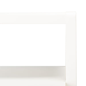 Safavieh Cove Modern Glam Accent Table With Two Drawers And Open Shelf For Stylish Storage Solutions White / Gold ACC6602B