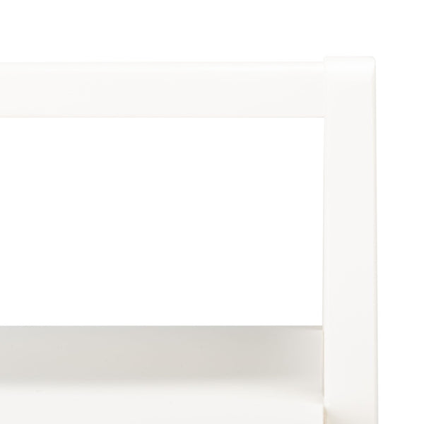 Safavieh Cove Modern Glam Accent Table With Two Drawers And Open Shelf For Stylish Storage Solutions White / Gold ACC6602B