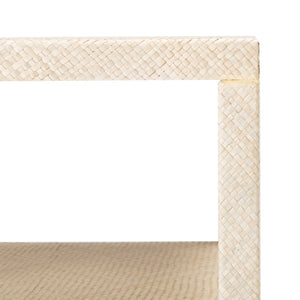 Safavieh Apis 2-Shelf Accent Table - Woven Raffia Design For Stylish Storage In Compact Spaces, Versatile Use ACC6603A