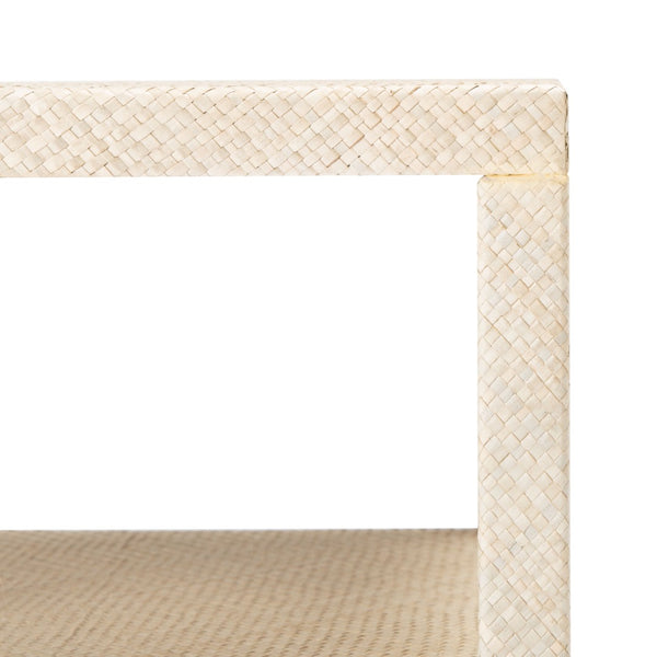 Safavieh Apis 2-Shelf Accent Table - Woven Raffia Design For Stylish Storage In Compact Spaces, Versatile Use ACC6603A
