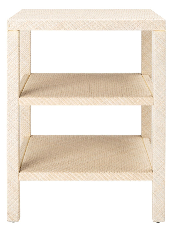 Safavieh Apis 2-Shelf Accent Table - Woven Raffia Design For Stylish Storage In Compact Spaces, Versatile Use ACC6603A