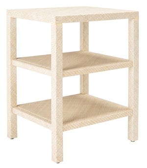 Safavieh Apis 2-Shelf Accent Table - Woven Raffia Design For Stylish Storage In Compact Spaces, Versatile Use ACC6603A