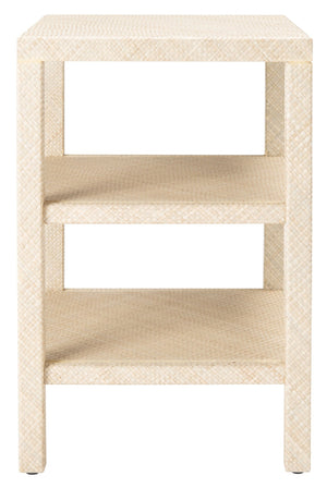 Safavieh Apis 2-Shelf Accent Table - Woven Raffia Design For Stylish Storage In Compact Spaces, Versatile Use ACC6603A