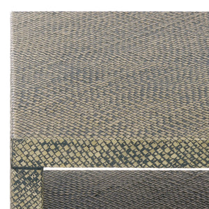 Apis Raffia 2 Shelf Accent Table – Coastal Bayur Wood & Woven Pandan Design With Compact Versatile Storage