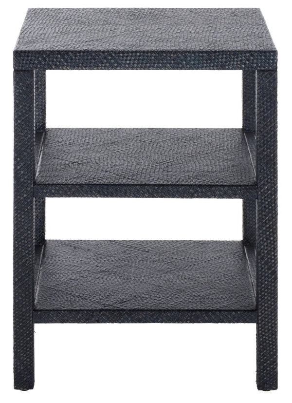Safavieh Apis Raffia Woven Two Shelf End Table Bohemian Coastal Accent for Living Room ACC6603C