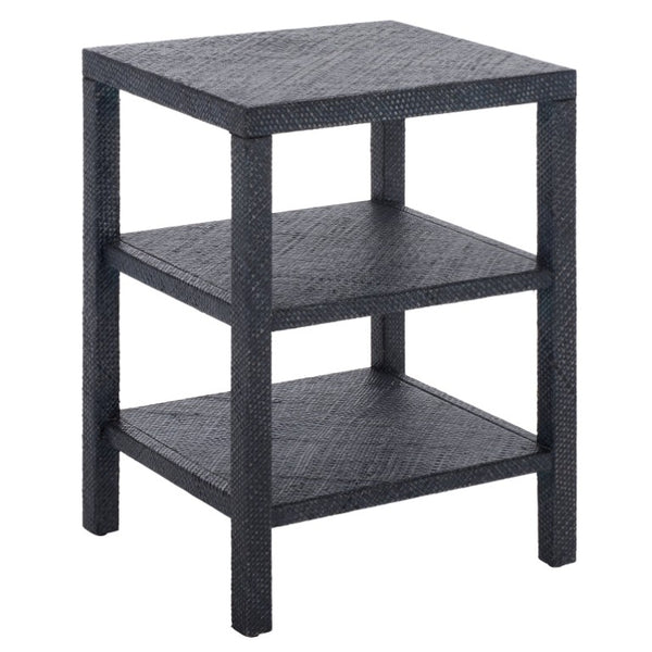 Safavieh Apis Raffia Woven Two Shelf End Table Bohemian Coastal Accent for Living Room ACC6603C