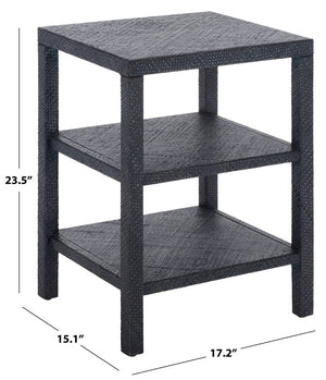 Safavieh Apis Raffia Woven Two Shelf End Table Bohemian Coastal Accent for Living Room ACC6603C